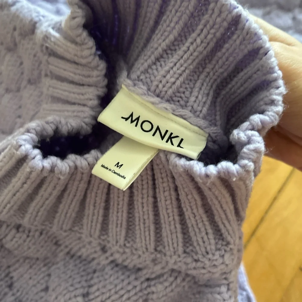 Monki textured knit sweater in purple - Picture 5 of 5